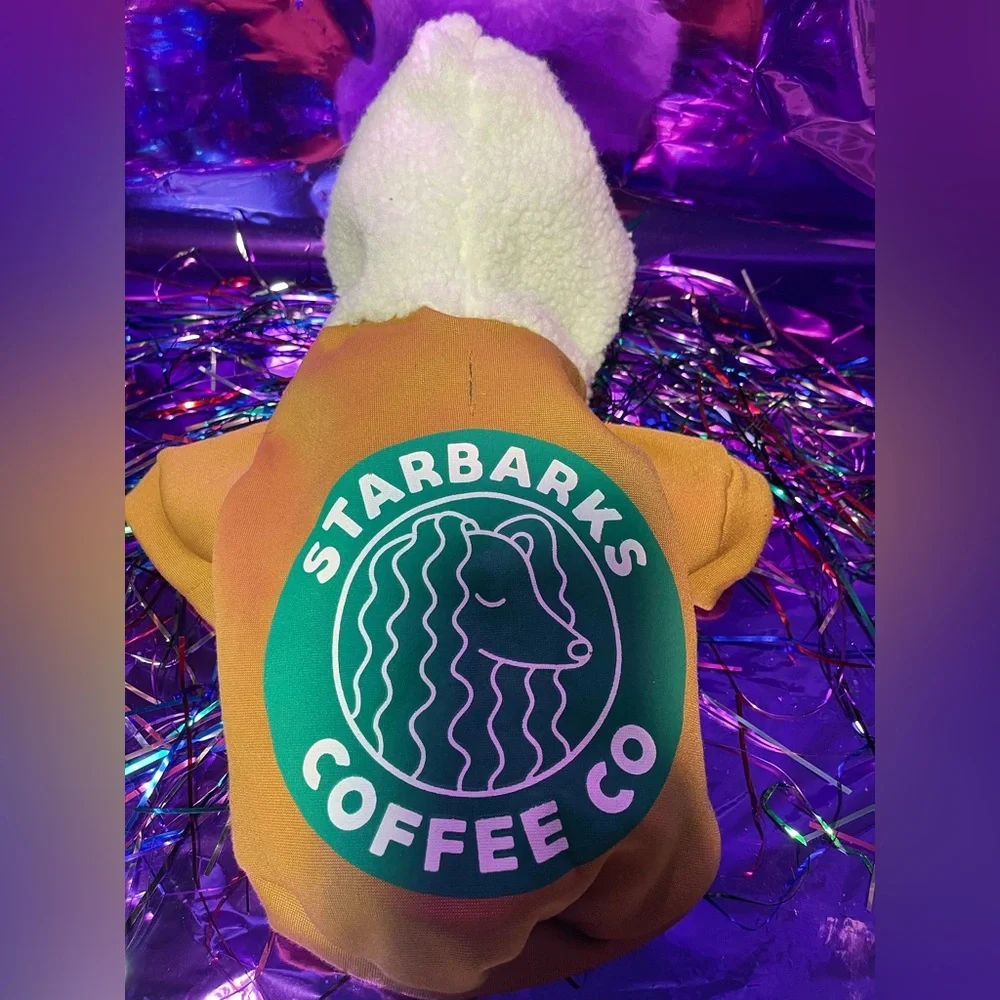 STARBARKS COFFEE Size Small Animal Sweater